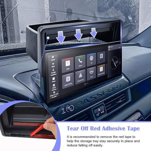 Dashboard Storage Organizer Tray Compatible with 2026 Honda Passport Accessories, Dash Board Center Console Tray For Passport Behind Screen Armrest Organizer Container Box in Saudi Arabia