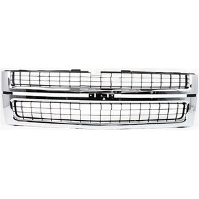 Garage-Pro Grille Assembly لـ Chevrolet Silverado 2500 HD/3500 HD 07-10 Shell Chrome Plastic W/Black Insert in Kuwait