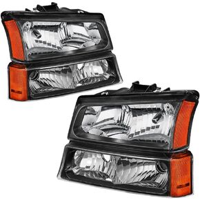 Black Housing Headlights & Red Tail Lights Front Left Right Rear ABS Plastic/Polycarbonate Lens for Chevy GM2502224 19169002 125-10997 in Saudi Arabia