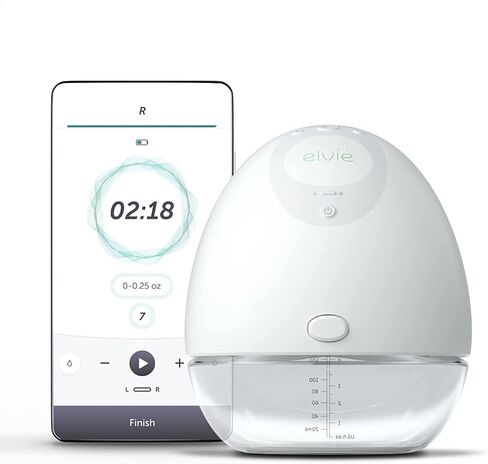 Elvie Breast Pump - Double, Wearable Breast Pump with App - The Smallest, Quietest Electric Breast Pump - Portable Breast Pumps Hands Free & Discreet - Automated with Four Personalized Settings in Saudi Arabia
