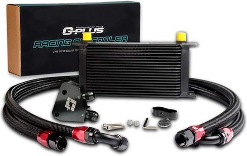 Compatible For LS1 LS2 LS3 19 ROW Engine Oil Cooler with Sandwich Plate Kit An 10 Oil Lines Oil Cooler Kit Black in Saudi Arabia