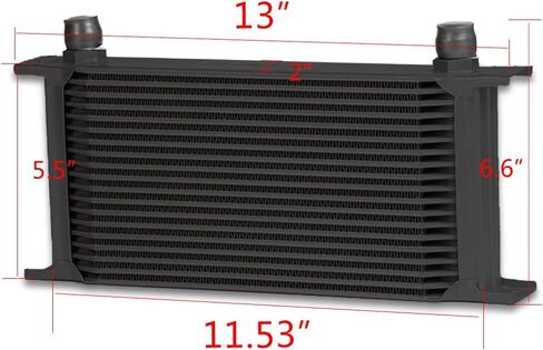 Compatible For LS1 LS2 LS3 19 ROW Engine Oil Cooler with Sandwich Plate Kit An 10 Oil Lines Oil Cooler Kit Black in Saudi Arabia