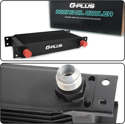 Compatible For LS1 LS2 LS3 19 ROW Engine Oil Cooler with Sandwich Plate Kit An 10 Oil Lines Oil Cooler Kit Black in Saudi Arabia