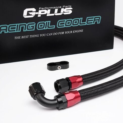 Compatible For LS1 LS2 LS3 19 ROW Engine Oil Cooler with Sandwich Plate Kit An 10 Oil Lines Oil Cooler Kit Black in Saudi Arabia