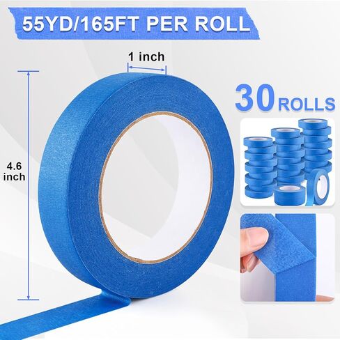 NEOACT 16 Rolls Painters Tape 2 Inch Wide,Multi-Surface No Residue Blue Masking Tape for Walls Painting,Packing,Labeling,DIY Crafts,2 Inch x 55 Yards(880 Yards Total) in Saudi Arabia