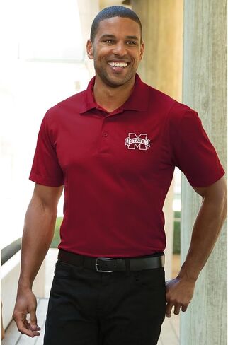 Sorority Letters Shop Mississippi State University Men's Short Sleeve Embroidered Performance Polo in Kuwait