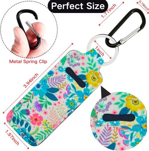 Chapstick Holder Keychain - Clep Lip Balm Case with Clip | تسامي قسط | هدية النيوبرين المصنوعة يدويًا للنساء in Kuwait