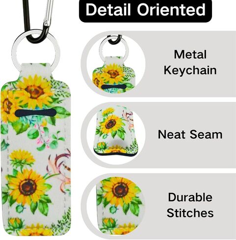 Chapstick Holder Keychain - Clep Lip Balm Case with Clip | تسامي قسط | هدية النيوبرين المصنوعة يدويًا للنساء in Kuwait