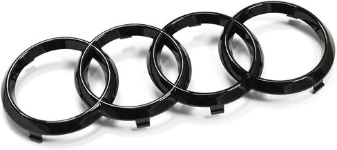 Audi Logo Radiator Grille Rings Black Edition Emblem Blackline Logo Black 82A071801 in Kuwait