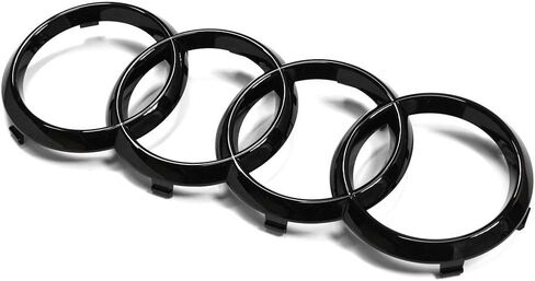 Audi Logo Radiator Grille Rings Black Edition Emblem Blackline Logo Black 82A071801 in Kuwait