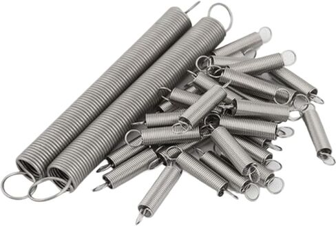Medingbao-Extension Springs Wire 1mm 1*10*L Extension Spring 1x10x25/35/35/45/45/50 to 150mm Stain Felet Stensive Spring with Hooks ، 2pcs/Lot ، قدرة تمتد جيدة (40 مم) in Kuwait
