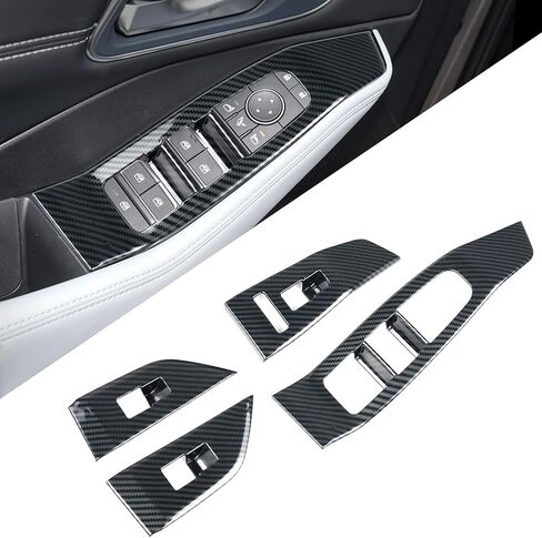 Window Lift Switch Cover Compatible with Nissan Rogue 2021-2024 2025 Accessories Car Door Window Glass Lift Button Panel Decoration Trim Cover in Saudi Arabia