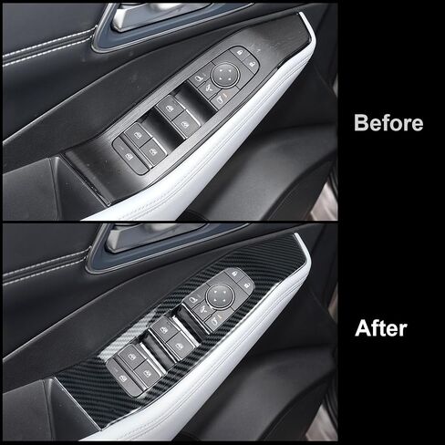 Window Lift Switch Cover Compatible with Nissan Rogue 2021-2024 2025 Accessories Car Door Window Glass Lift Button Panel Decoration Trim Cover in Saudi Arabia