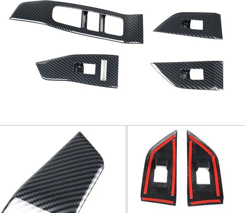Window Lift Switch Cover Compatible with Nissan Rogue 2021-2024 2025 Accessories Car Door Window Glass Lift Button Panel Decoration Trim Cover in Saudi Arabia