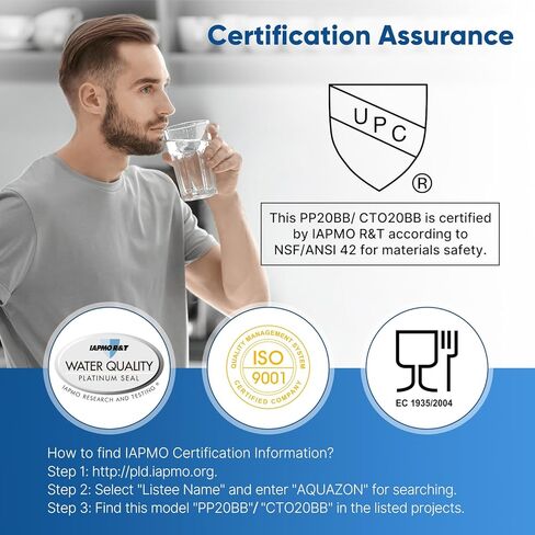 PUREPLUS 5 ميكرون 20 بوصة × 4.5 بوصة خرطوشة بديلة لفلتر المياه المنزلية للرواسب المنزلية بالكامل، متوافقة مع FPMB5-20، AP810-2، 155358-43، SDC-45-2005، 2PP20BB1M، P5-20، FP25B، عبوتان in Kuwait