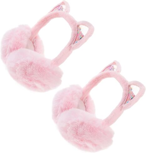 LIFKOME Earmuffs for Girls Winter 2 Pcs Plush Headband Ear Warmer Boys and Girls Ear Muffs in Saudi Arabia
