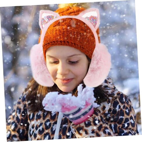 LIFKOME Earmuffs for Girls Winter 2 Pcs Plush Headband Ear Warmer Boys and Girls Ear Muffs in Saudi Arabia