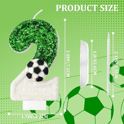 10Th Birthday Candles，Soccer Birthday Decorations，Soccer Cake Topper,for Girl and boy Cake Toppers, Wedding Cakes, Anniversaries, Party Celebrations, Birthday Decorations in Saudi Arabia