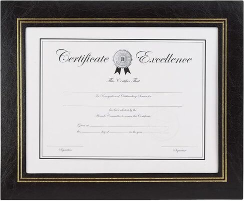 STAPLES 8.5-inch x 11-inch Faux Leather/Leather Certificate Frames, Leatherette, 4/Carton (ST18382-CCVS) in Saudi Arabia
