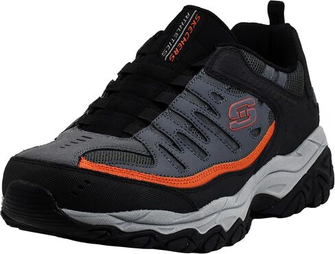Skechers Men's Afterburn Wonted Shoes, Black/Orange, 11.5 W in Saudi Arabia