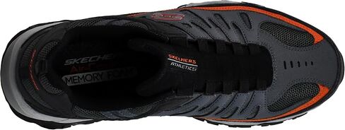Skechers Men's Afterburn Wonted Shoes, Black/Orange, 11.5 W in Saudi Arabia