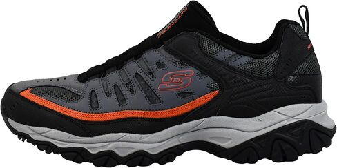 Skechers Men's Afterburn Wonted Shoes, Black/Orange, 11.5 W in Saudi Arabia