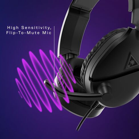 Turtle Beach Lightweight Gaming Headset, 8.1 oz (230 g), Wired 3.5mm, Flip Mute, Microphone, PS5, PS4, Switch, Xbox Smartphones, Tablets, Headphones, Recon 70, Lavender, Authentic Japanese Product in Saudi Arabia