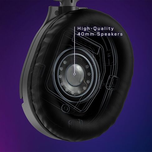 Turtle Beach Lightweight Gaming Headset, 8.1 oz (230 g), Wired 3.5mm, Flip Mute, Microphone, PS5, PS4, Switch, Xbox Smartphones, Tablets, Headphones, Recon 70, Lavender, Authentic Japanese Product in Saudi Arabia
