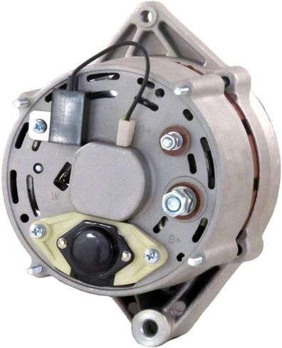 Alternator Fits Tractor 85-Amperage M8-1.25-B+ Terminal External-Fan Negative-Polarity Internal-Regulator 0.669 in / 17 mm -Shaft OD (Pulley) 12 in Saudi Arabia