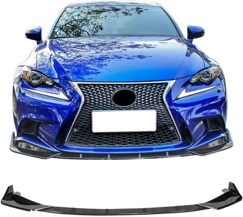 IKON MOTORSPORTS, 3PCS Front Bumper Lip Compatible with 2014-2016 Lexus IS200T IS250 IS350 F Sport, ABS Plastic Carbon Fiber Print IKON Style Front Bumper Lip Body Kit Spoiler 3Pcs in Saudi Arabia