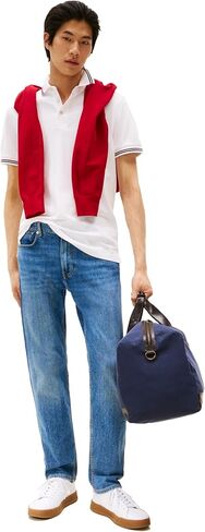 Tommy Hilfiger Men Short Sleeve Disual Polo Dertts في تناسب ضئيلة مع تصميمات الكفة والكفة in Saudi Arabia