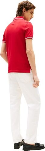 Tommy Hilfiger Men Short Sleeve Disual Polo Dertts في تناسب ضئيلة مع تصميمات الكفة والكفة in Saudi Arabia