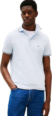 Tommy Hilfiger Men Short Sleeve Disual Polo Dertts في تناسب ضئيلة مع تصميمات الكفة والكفة in Saudi Arabia