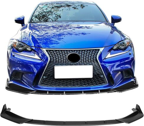 IKON MOTORSPORTS, 3PCS Front Bumper Lip Compatible with 2014-2016 Lexus IS200T IS250 IS350 F Sport, ABS Plastic Carbon Fiber Print IKON Style Front Bumper Lip Body Kit Spoiler 3Pcs in Saudi Arabia