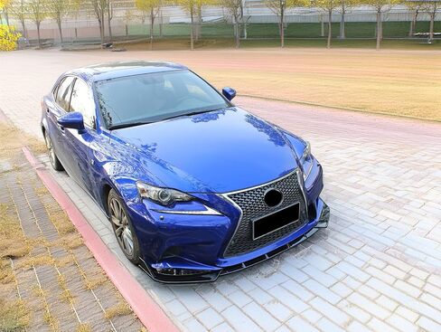 IKON MOTORSPORTS, 3PCS Front Bumper Lip Compatible with 2014-2016 Lexus IS200T IS250 IS350 F Sport, ABS Plastic Carbon Fiber Print IKON Style Front Bumper Lip Body Kit Spoiler 3Pcs in Saudi Arabia
