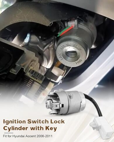 81920-1EA00 اسطوانة قفل الإشعال مع 2 ملاءمة مفتاح للكنة Hyundai 1.6L 2006-2011 التثبيت السهل التبديل الإشعال الإشعال in Kuwait
