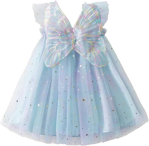 Baby Girls Tulle Tutu Dress Summer Birthday Party Babydoll Dresses Size 6M-5T in Kuwait