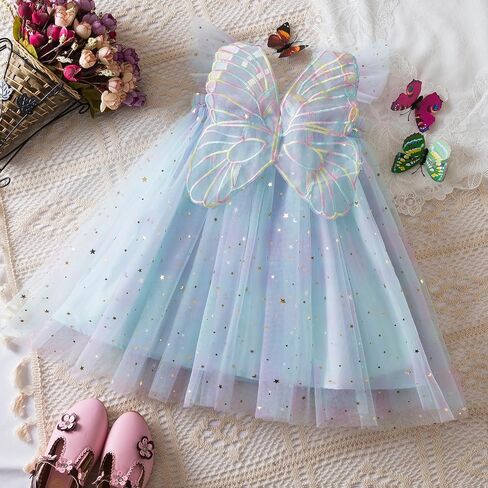 Baby Girls Tulle Tutu Dress Summer Birthday Party Babydoll Dresses Size 6M-5T in Kuwait