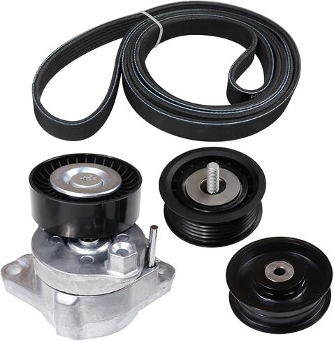 2722000270 Serpentine Belt Tensioner Idler Pulley Drive Assembly Kit Fit for 2005-2011 Mercedes-Benz ML350 GL450 G550 SLK300 C280 GLK350 E350 CL550 S550#2722021419 2722021019 6pk2404 in Kuwait