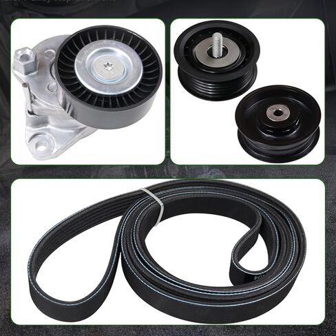 2722000270 Serpentine Belt Tensioner Idler Pulley Drive Assembly Kit Fit for 2005-2011 Mercedes-Benz ML350 GL450 G550 SLK300 C280 GLK350 E350 CL550 S550#2722021419 2722021019 6pk2404 in Kuwait