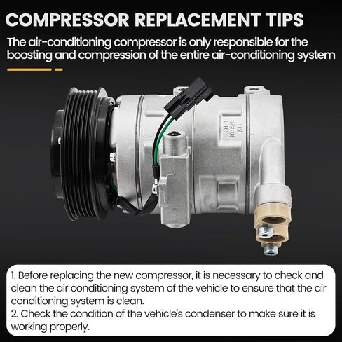 Air Conditioner AC Compressor w/Clutch Fits for Hyundai Elantra, Elantra Coupe GT, for Kia Forte5 Forte Koup Soul EV Replace# 197383, 198383, 97701A5800, 97701F2800 in Saudi Arabia
