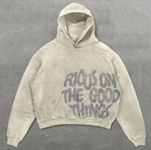 Street retro unisex pullover hoodie, autumn and winter Gothic printed casual hoodie in Saudi Arabia