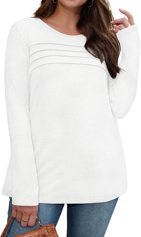WIHOLL Long Sleeve Shirts for Women Tunic Tops Fall Sweaters Fashion 2025 Winter Clothing Sweater in Saudi Arabia