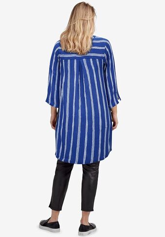 ellos Plus Size Notch Neck Crinkle Tunic in Kuwait