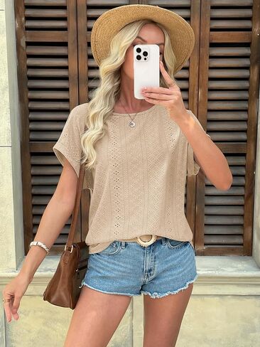 السترات النسائية في Athmile Lourd Fit Blouses Summer Summer Summer Stops مع ملابس شاطئية منحنية للنساء in Kuwait
