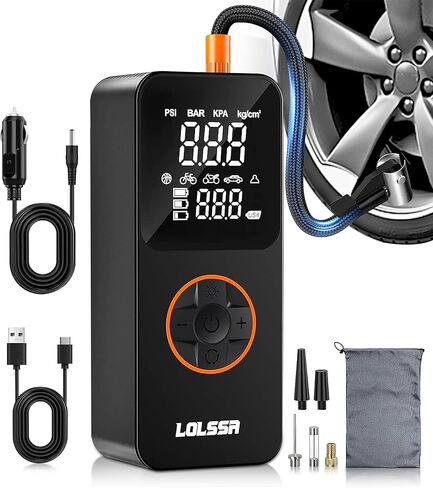 ضاغط الهواء المحمول في إطار محمول 12 بوصة أنبوب تمديد إطارات الإطارات لـ 5614 Pro Max ، والتضخم السريع ، والأنابيب الغازية المربوطة 8v1 (أسود) in Kuwait
