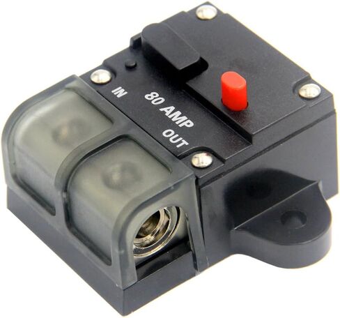 ZOOKOTO 200 Amp Circuit Breaker, Automotive High Current 0 2 4 8 Gauge Wire Disconnect Inline Fuse Blocks, 12V Manual Reset Power Invertor Systems 200A in Saudi Arabia