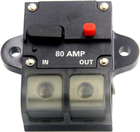 ZOOKOTO 200 Amp Circuit Breaker, Automotive High Current 0 2 4 8 Gauge Wire Disconnect Inline Fuse Blocks, 12V Manual Reset Power Invertor Systems 200A in Saudi Arabia