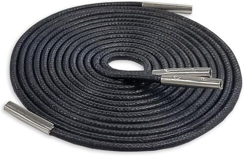 Low-Twist Round Shoelaces with Metal Tips,Durable Replacement Laces with Gold/Silver Ends for Business Shoes in Saudi Arabia