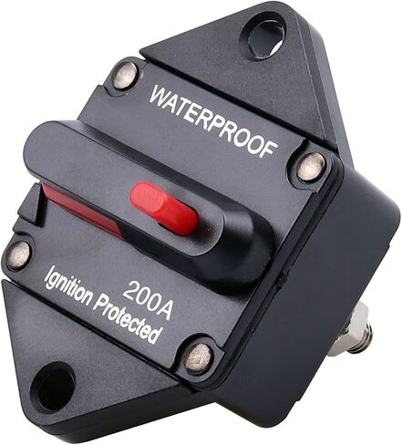 30Amp Circuit Breaker,12V-48V DC Waterproof Fuse Holder 30amp with Manual Reset for Auto Truck RV Marine Electric Trolling Motors, Panel Mount in Saudi Arabia